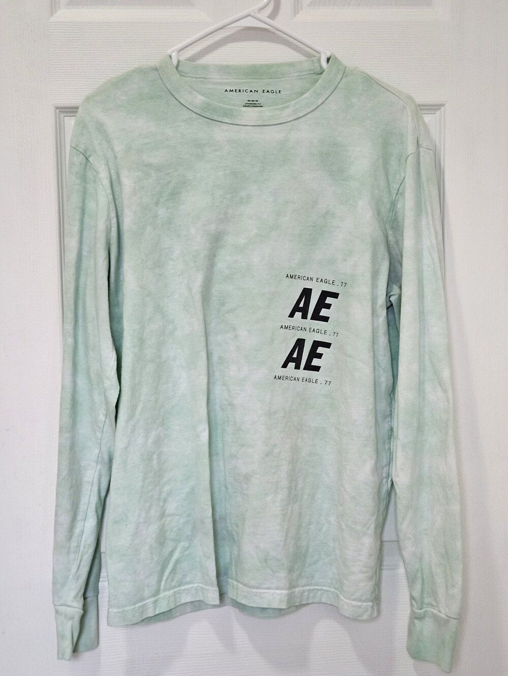 American Eagle Mint Tie-Dye Long Sleeve Tee